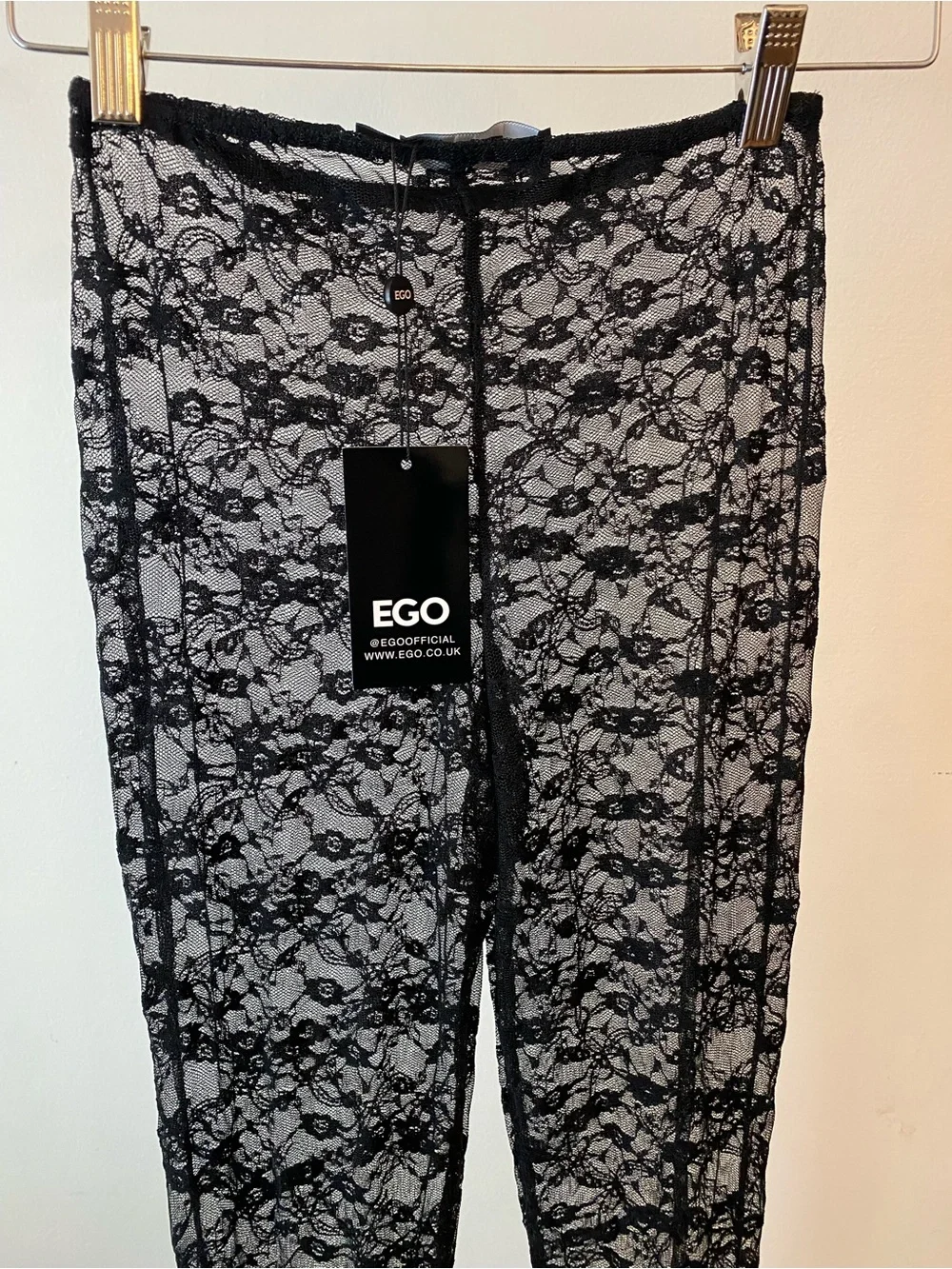Only Fan Favorite EGO Black Sheer Floral Lace Leggings - Picture 4 of 4